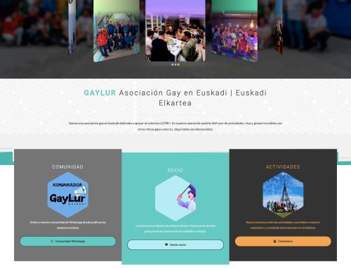 Gaylur – Web social para asociación LGTBIQ+ en Euskadi