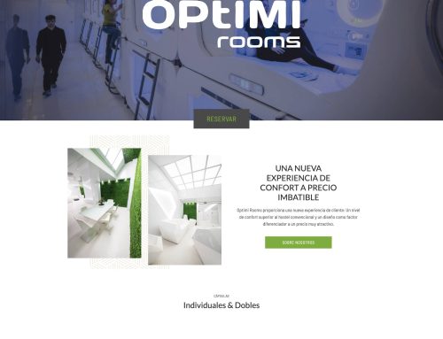 Optimi Rooms – Web para hostel cápsula en Bilbao